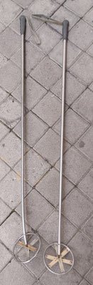 Palos de ski vintage aluminio del ejercito español. 133x15