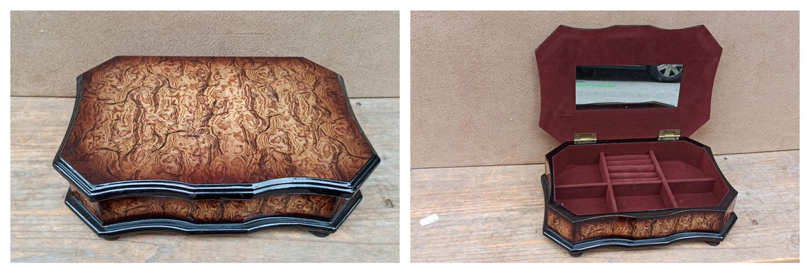 Joyero madera. Ref 6454. 29x20x18