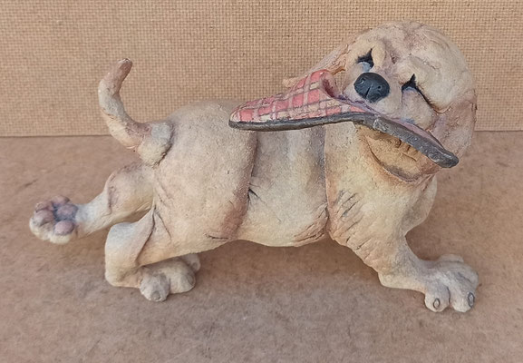Perro resina A breed apart "Chewitt". 16x23x6. Ref 5135. 17x21x8