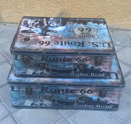 Maletas Ruta 66. Ref 1268. Grande 42x30x15. Pequeña  34x25x12