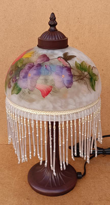 Lámpara cristal flecos. Ref 989. 40x23