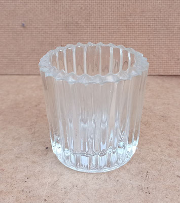 Portavelas cristal. Ref 11174. 6x6