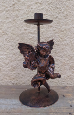 Portavelas metal ángel. Ref 743. 25x12