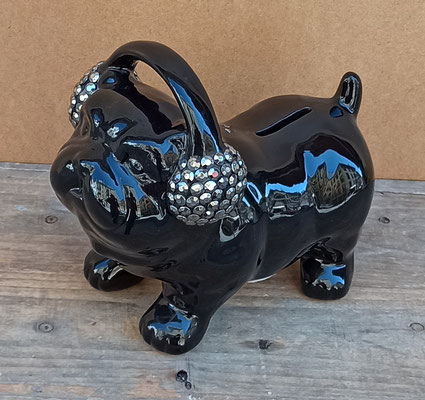Hucha bulldog francés cerámica. Ref 58875. 14x7x11