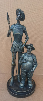 Quijote y Sancho resina. Ref 45957. 23x13