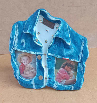 Portafotos vaquero resina. Ref 9668/505. 20x21x2