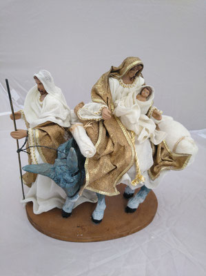 Huida a Egipto 3 figuras en tela. Ref T40111. 