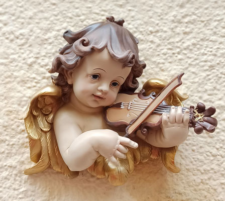 Figura ángel pared resina. Ref 14/324. 23x25x9