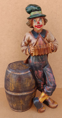 Payaso con acordeón resina. Ref R0022DEP. 63x27x20