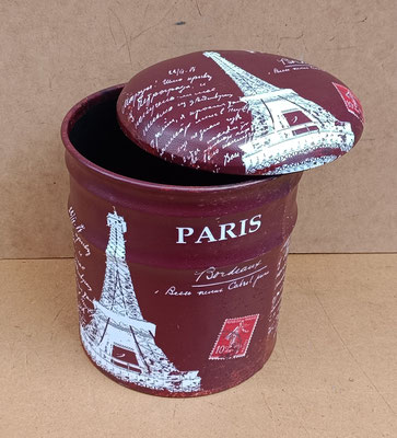 Caja/puf metal forrado. Ref 16720. 28x25