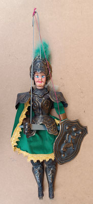 Marioneta siciliana personaje opera dei pupi. Origen Catania. 54x20+palo