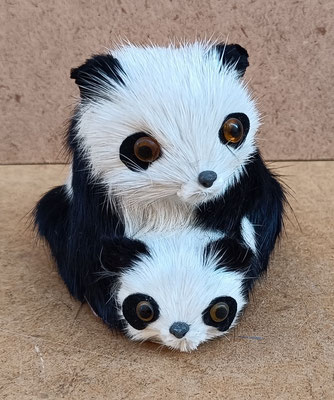 Oso panda pelitos. 8x7x9
