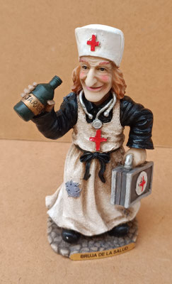Bruja de la salud resina. Ref 28639. 17x10x7