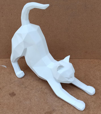 Gato origami resina. Ref 3491. 22x24x9
