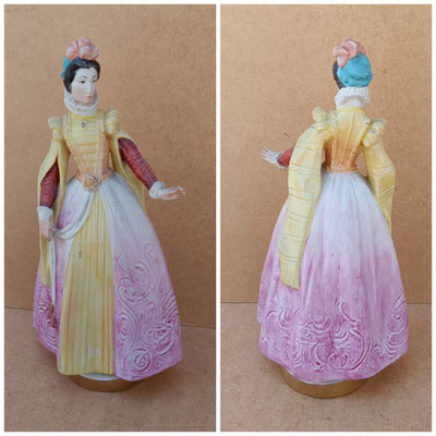 Figura porcelana P.A.E.S.A LM. Hecho a mano en España. 28x13x10