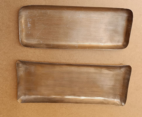 Bandejas metal. Ref 25351. Grande 41x16. Pequeña 38x14
