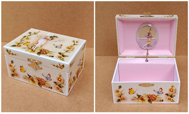 Joyero musical con bailarina. Ref 28086. 15x10,5x8