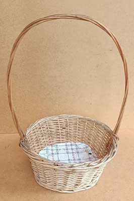 Cesta mimbre 1 asa. Ref CAR24/040. 45x30