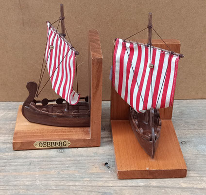 Sujetalibros  madera drakar vikingo. Ref 25109718