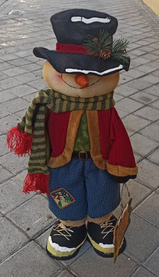 Muñeco nieve peluche. 70x30