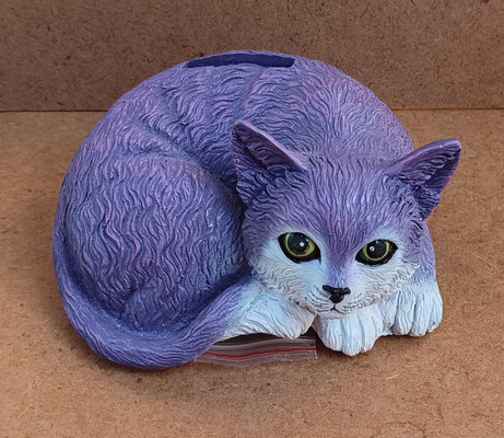 Hucha gato fluor resina. Ref 687461. 6x14x11