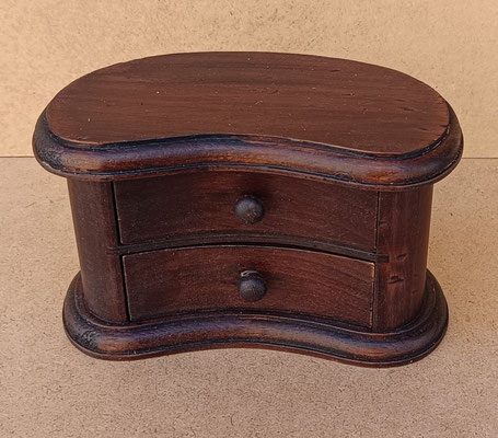 Joyero madera 2 cajones. Ref 7023 DIMECO. 20x10x13