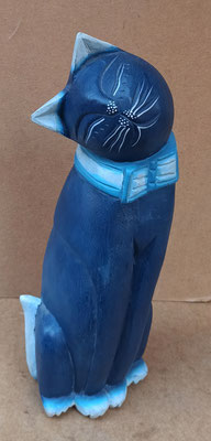 Gato madera maciza. Ref EL0588. 41x15x12