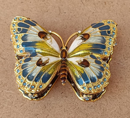 Caja mariposa metal esmaltado. Ref 33336. 7,5x5,5x2
