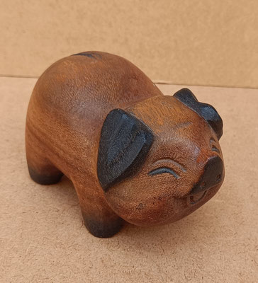 Cerdito madera. Ref EL0141. 12x7x7,5