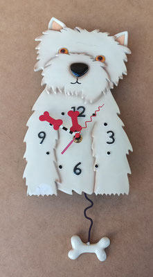 Reloj con péndulo Westie. The Allen Design Studio. Ref P1328. 35x16