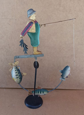 Balancín pescador metal. Ref TM041. 55x40x10