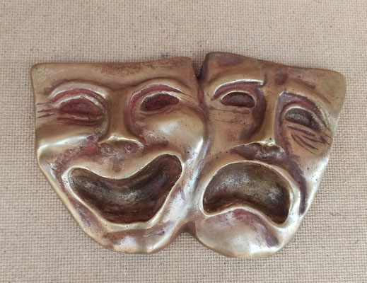 Máscaras teatro metal. Ref 7348. 18x13