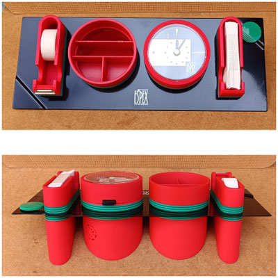 Organizador de escritorio con reloj. Ref ESG908. 33x13x12