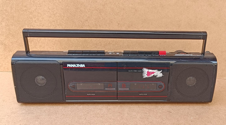 Radio cassette doble pletina vintage Panashba DX-88. 46x7x21