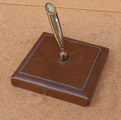 Porta bolígrafo vintage cuero Echtes Leder. 11x10x10