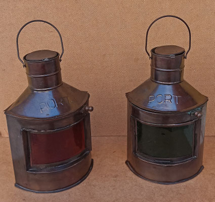 Faroles marineros para vela. Ref 189909 y 1177732. 25x10x18