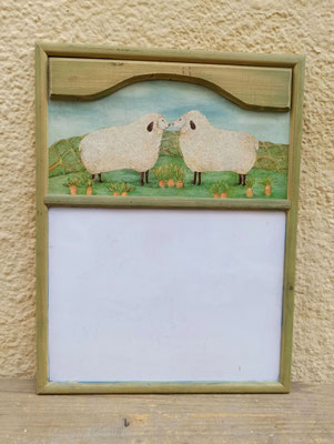 Pizarra de rotulador ovejas. 32,5x43