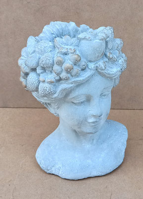 Macetero mujer frutas. Ref 28392. 16x11x7