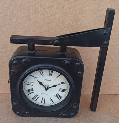 Reloj 2 caras metal. Ref 14071. 31x25x14