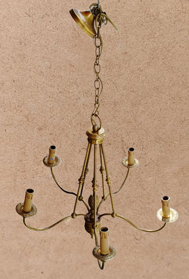 Lámpara de techo bronce 5 brazos. Ref 1221107. 63x65 alto sin cadena
