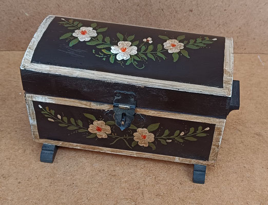 Cofre madera Ouro artesanía echo en España. 16x10x9,5
