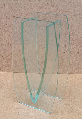 Jarrón cristal. 16x8,5x5