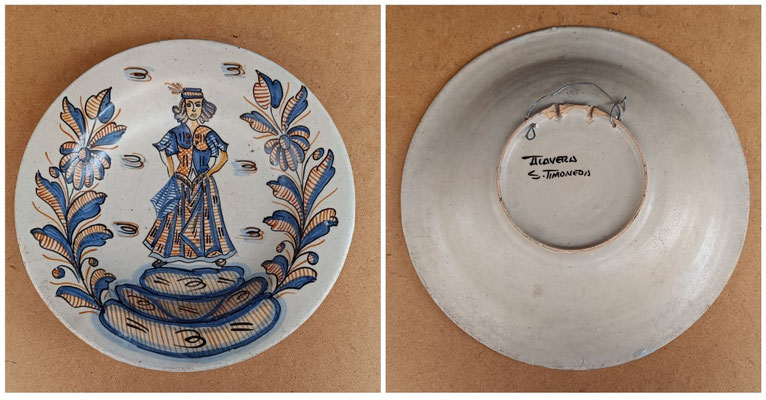 Plato cerámica Talavera. Ref CRT. 6x33