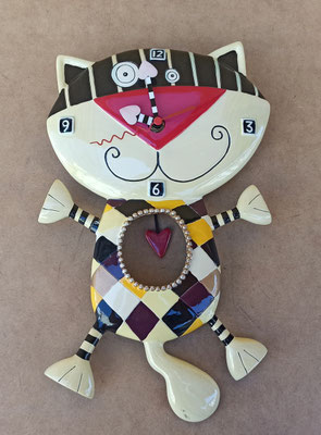 Reloj con péndulo gato. The Allen Design Studio. Ref C602. 34x22