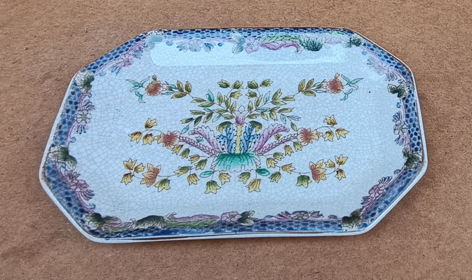 Bandeja porcelana. Ref 42046. 20x14x2
