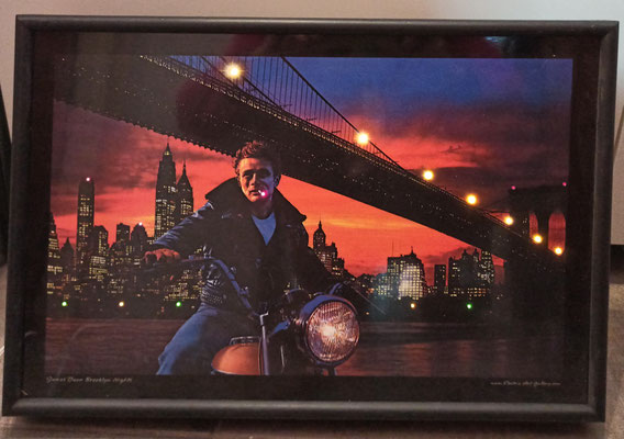 Cuadro luminoso Electric Art "James Dean, Brooklyn nights".  47x30. Hecho en USA.