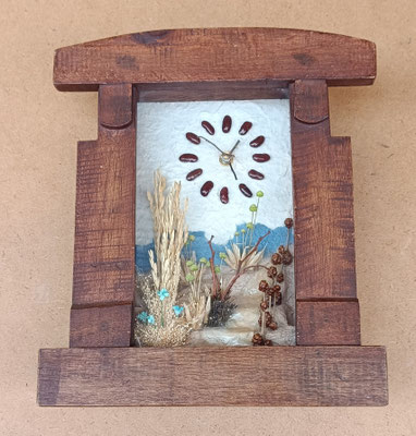 Reloj vitrina pared o mesa. Ref EL1517. 31x26x10