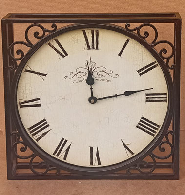 Reloj hierro sin cristal. 36x36x5