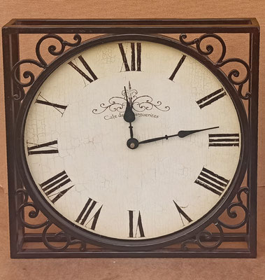 Reloj hierro sin cristal. 36x36x5