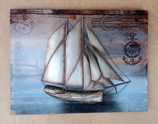 Cuadro relieve metal. Ref 76626. 40x53